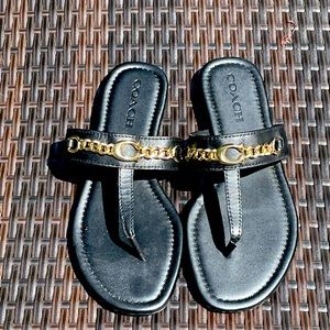 Coach leather sandals
